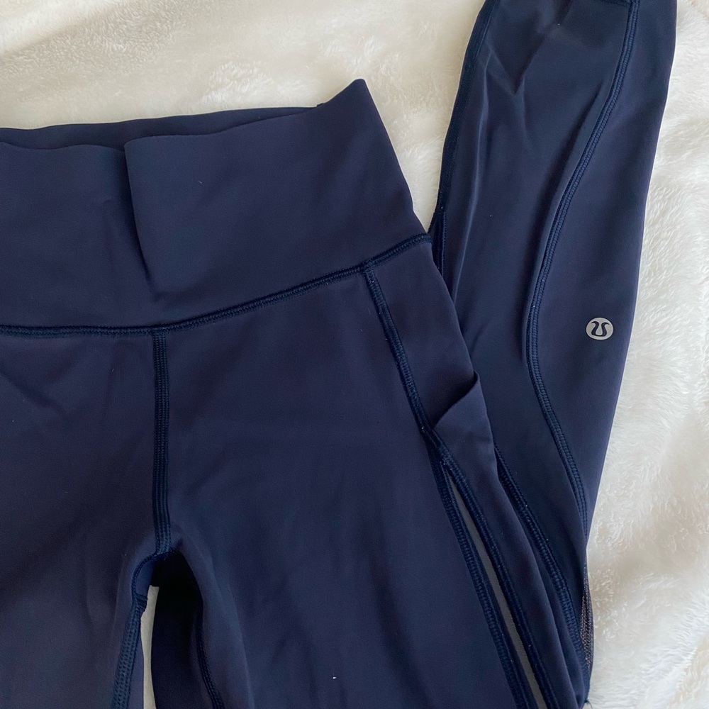 Lululemon Navy Mesh Leggings